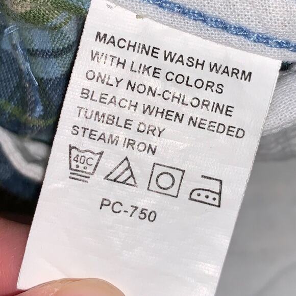 IZOD Jeans Mens Cotton Shorts Plaid Blue Green Summer Beach Golf Size 40 - Picture 6 of 6